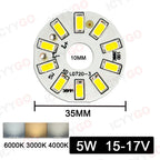 10PCS 9W 7W 5W 3W 2W SMD 5730 LED PCB Light Source Aluminum Light Board 20mm 23mm 50mm Mini LED Bulb Replacement Light Board