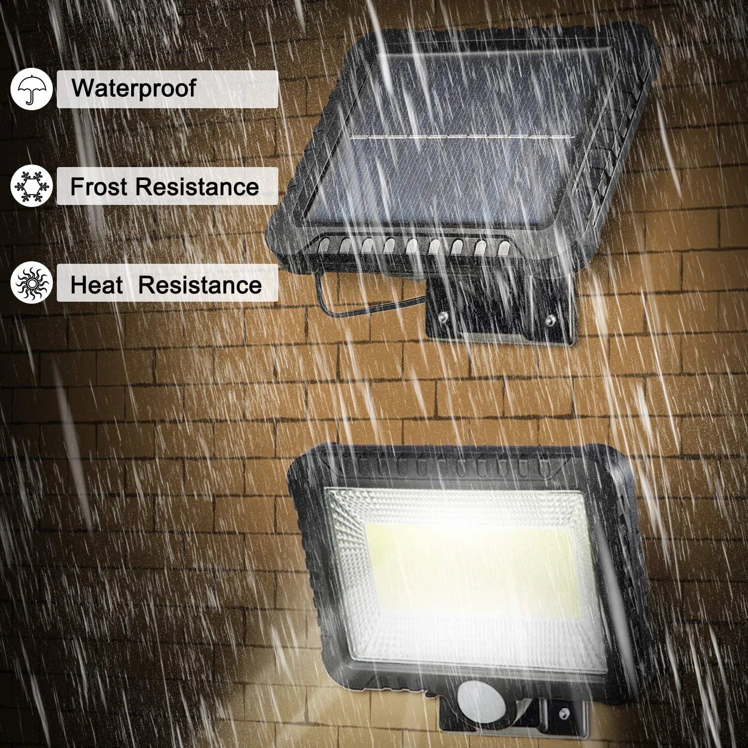 72/100COB Waterproof Super Bright Solar Motion Sensor Light Wall Lamp Garden Outdoor High-brightness Lights with Remote Control