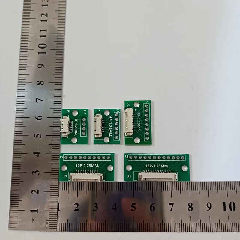 1/2/5pcs 1.25MM Pitch 4/6/8/10/12 FPC/FFC Adapter Connector 1.25 to 2.54 Circuit Board Horizontal Terminal Socket Test Board