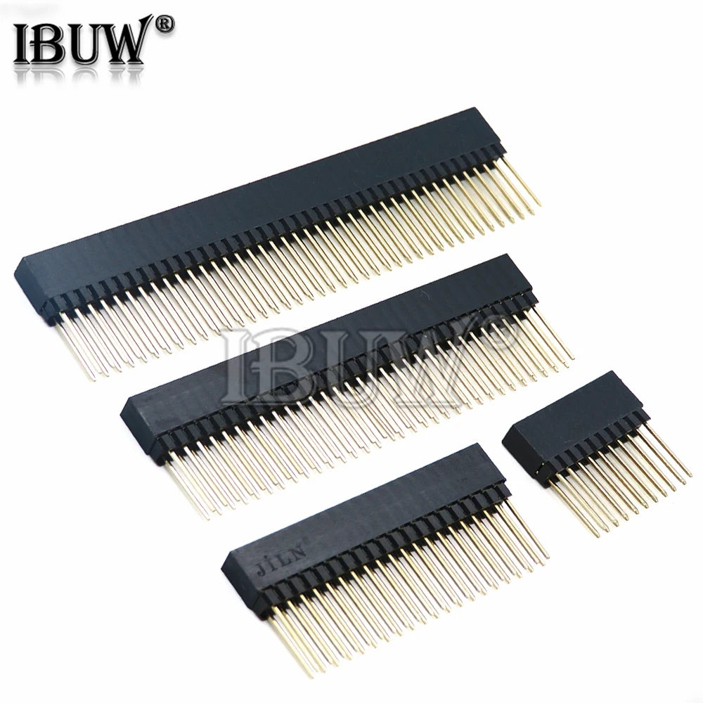 2.54mm 2x10P/16P/20P/25P/32P/40 Pin Female Stacking Header Connector Dual Row 2x20P PC104 For Raspberry Pi 2