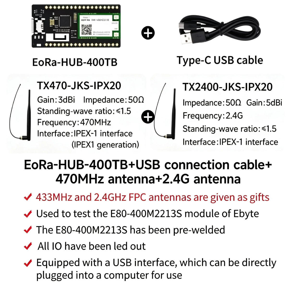 EoRa-HUB-900TB EoRa-HUB-400TB ESP32-S3 Development Board LR1121 Dual-Band LoRa Module LoRaWAN Hub Gateway Bluetooth WiFi Support