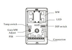 DC12V Dual-tech MW+PIR Wired Motion Sensor Microwave Sensor Infrared Detector Anti-tamper Pet Immune Wide Angle Detection Range