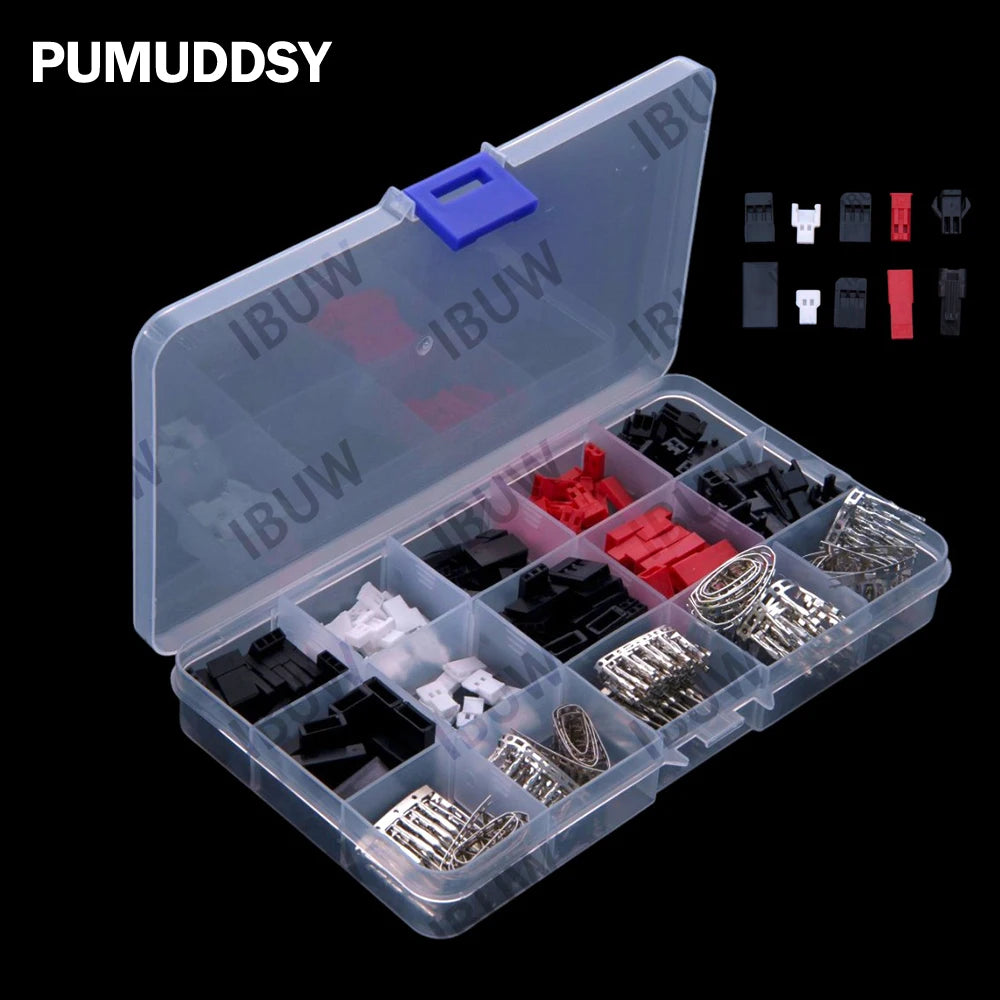 Model Airplane Unmanned Servo Connector 2.54mm JST/SM/JR 2P 3P Battery Charger DuPont Line Connection Terminal Plug Set JST SM