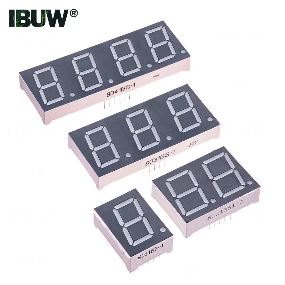 2pcs 0.8inch Digital tube Common AnodeCathode Red 1 2 Bit digital Tube LED Display 7 segment 0.8 3 4