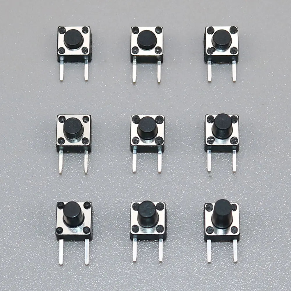 90Pcs 6*6 Tact Switch Tactile Push Button Switch Kit Height: 4.3 ~9MM DIP 2P micro Switch 6x6 Key Switch For Arduino