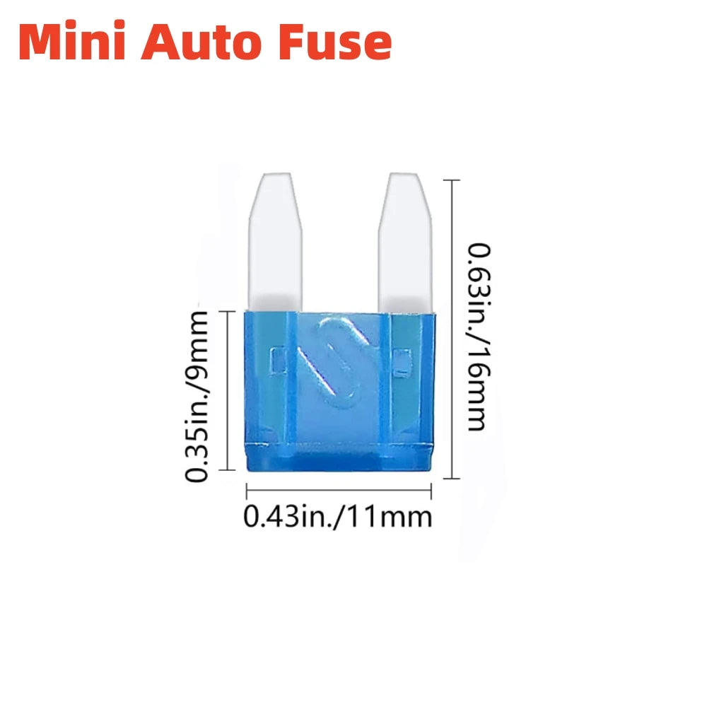 60pcs Mini Car Fuse Combo Kit Mini Multicolor Multi-Function Auto Blade Fuse Replacement Kit For Car/RV/Truck/Motorcycle/Boat