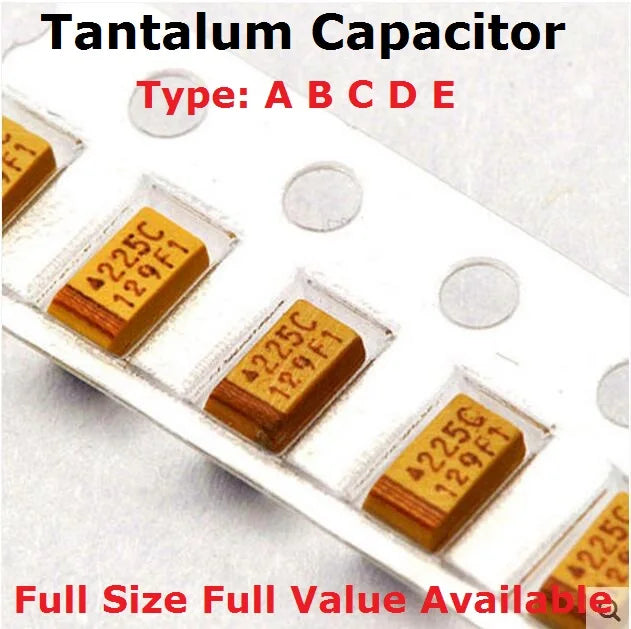 10PCS Type D 100UF 150UF 220UF 330UF 470UF 680UF Tantalum Capacitor 2.5V 4V 6V 6.3V 10V 16V 25V 35V 50V 4.7/6.8/10/15/22/33/47UF