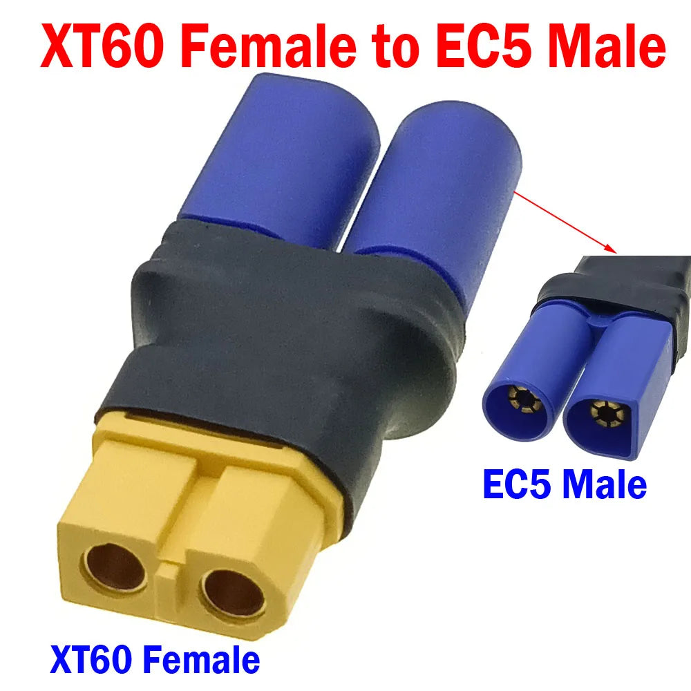 RC Car EC5 Connector Model Cars Charger Adapter Cable Battery Conversion Head EC5 Female Male To XT60 XT90 Male Female Head