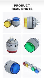 22mm Ultra Short Push Button Momentary Self Reset Latching Locked Waterproof LED Light Push Button Switch On Off 5v 12v 24v