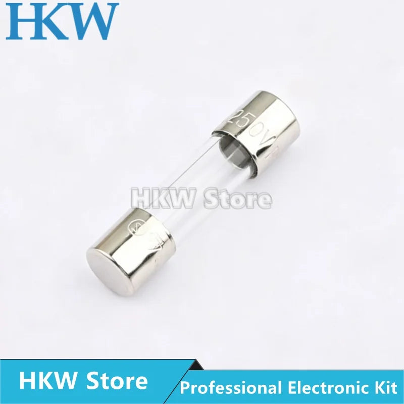 20pcs/lot 5*20mm Slow Blow Tube Fuses Glass 250V 32MA ~ 16A 63MA 100MA 500MA T1A 1.6A 4A 10A 15A 5A Fusible 0218001.MXP 5X20MM