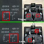 #47Q Relay ,10 Pack 30/40 AMP Waterproof 5-Pin 12V Relay Switch (Black)