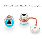 Rugged IP67 Waterproof RJ45 8P8C Female to Female Ethernet LAN Pass Through Coupler RJ45 Flush Panel Mount Socket Extender