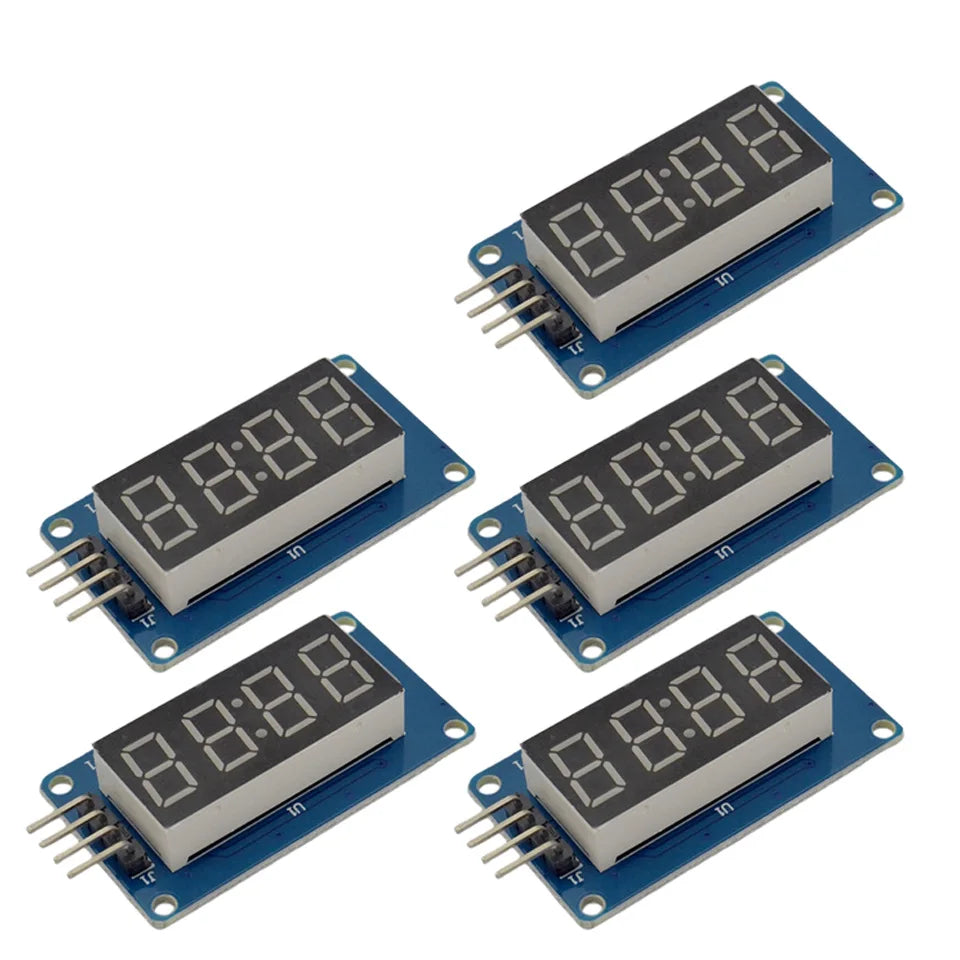 1-50PCS TM1637 LED Display Module For Arduino 7 Segment 4 Bits 0.36Inch Clock RED Anode Tube Four Serial Driver Board Pack