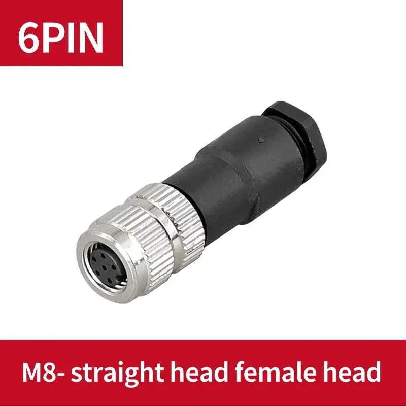 5/20PCS M8 3/4/5/6/8 Pin Sensor Connector Screw Male Female Threaded Plug Coupling Straight Aviation Eletrical Adapter