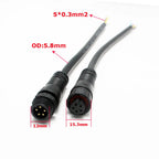 1Pair M12 Waterproof 2 3 4 5 Pin IP65 Screw Type Power Cable Wire Plug for LED Strips Male Female Jack Connector