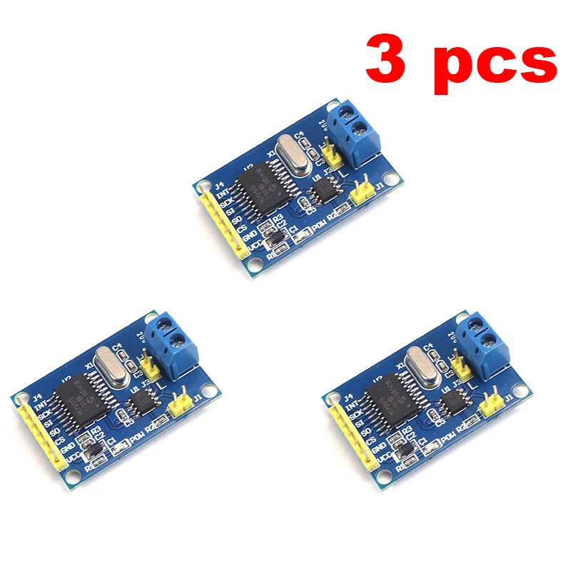 MCP2515 CAN Bus Module with TJA1050 Receiver SPI Interface for Arduino Industrial Control Automotive Diagnostics