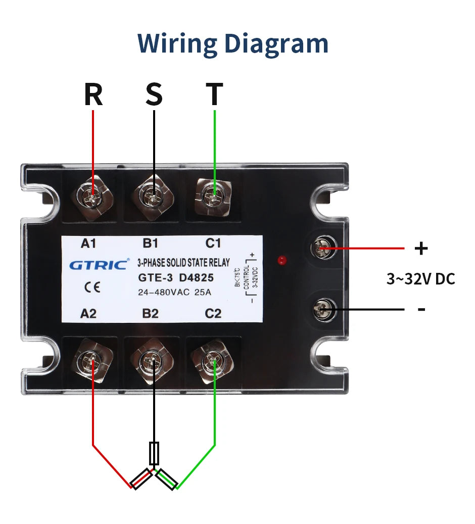 GTRIC Three-phase Solid State Relay DC Control AC AC Control AC 10A25A 40A 60A 80A 100A 120A 150A 200A 380V AC Solid State Relay