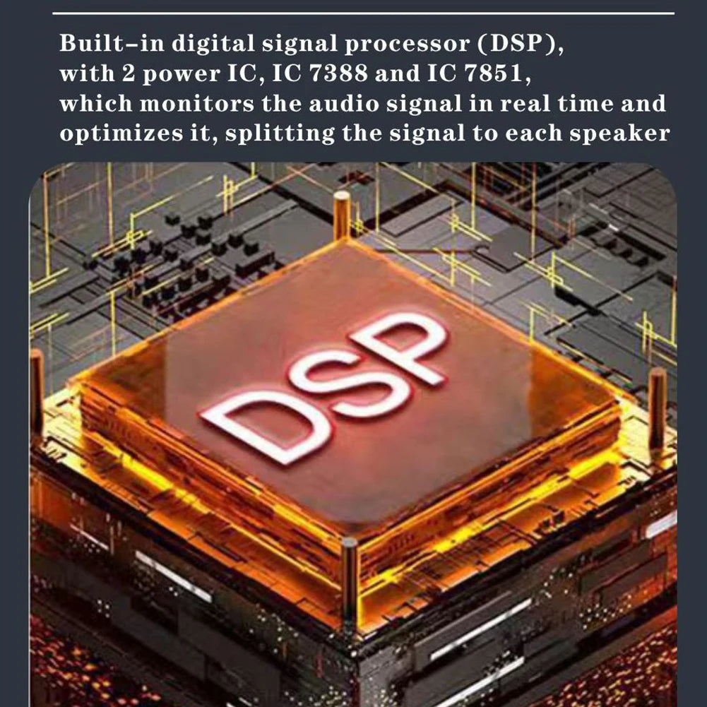 Car DSP Digital Audio Processor Support APP Control DSP Car Power Amplifier 6-Channel Output Audio Digital Sound Processor