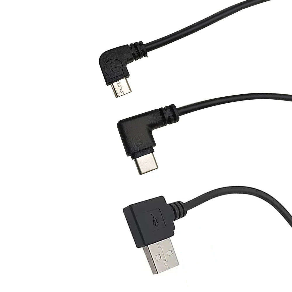 1Pcs 2 Pin 4 Pin Type-C Micro USB USB 2.0 A Male Plug Elbow Head Power Cable Welding Connector DIY Repair Line 0.25M 0.3M 1M