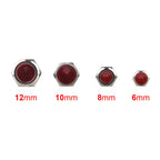 6/8/10/12mm Waterproof Warning LED Metal Indicator 3-6V 12-24V 110-220V Machine Car Working Red Yellow Blue Green White
