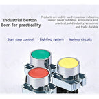 1Pcs XB2-BG21 XB2-BA31 XB2-BS54 22mm Knob Key Start Inching Power on Button Switch Self Reset Small Mushroom Head Emergency Stop