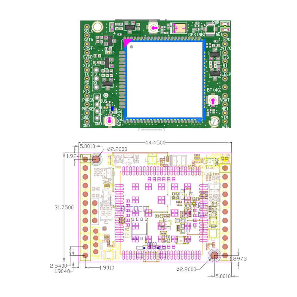 SIMCOM SIM7000E Double-row needle Core Board LPWA+GSM+NBIOT+CATM Module Modem Board with Antenna for Europe