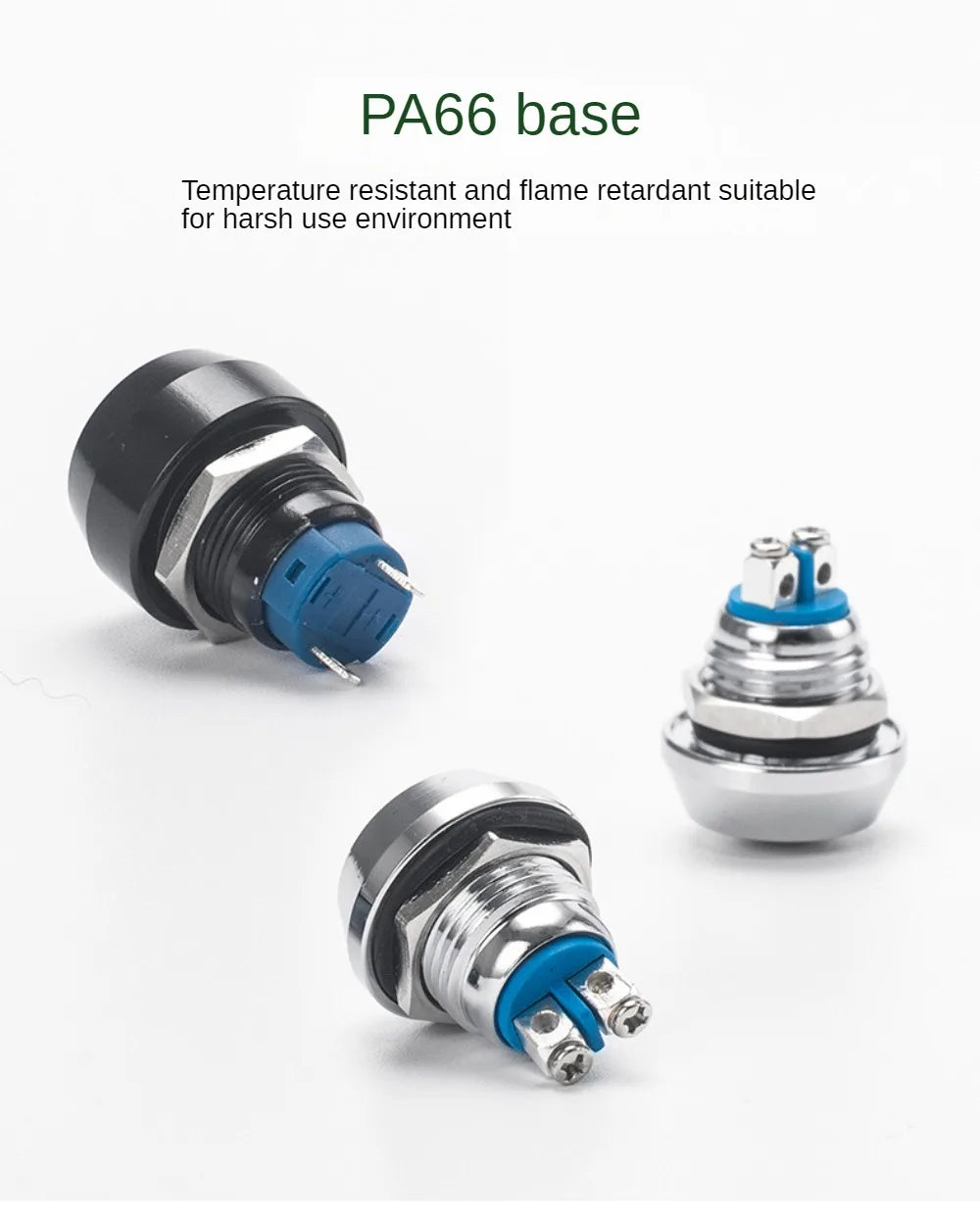 12mm Ball Round Head Metal Push Button Switch Waterproof Reset Self Locking Screw Welding Feet 3A Car Auto Horn Door Bell Swtich