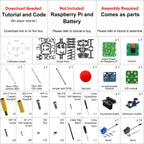 Freenove Robot Dog Kit for Raspberry Pi 5 4 B 3 B+ Zero 2 W, Walking, Self Balancing, Face Recognition, Ball Tracing, Ultrasonic