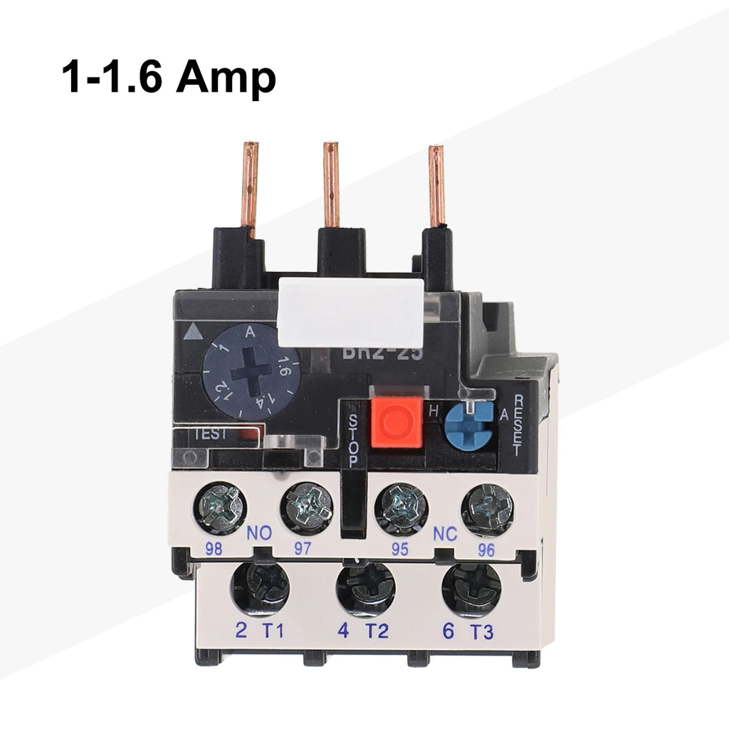 Thermal Overload Motor Relay 3 Phase AC 50Hz/60Hz FR NR2-25 IP20 Plug-in With Indicator Light For CJX2 Series Contactors
