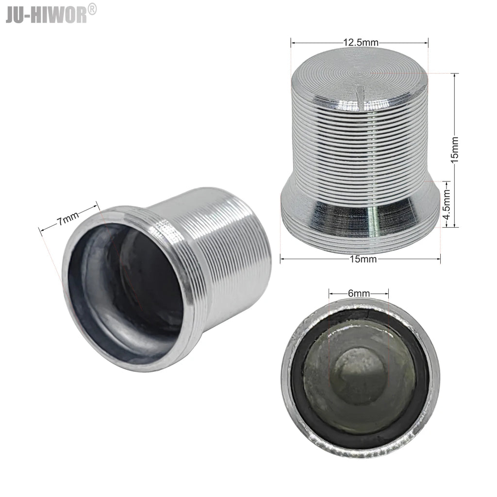 2pcs Tone Top 6mm Shaft Guitar Volume Aluminum Knob For Potentiometer Volume Control Rotary Knobs Diameter 13mm 15mm 26mm