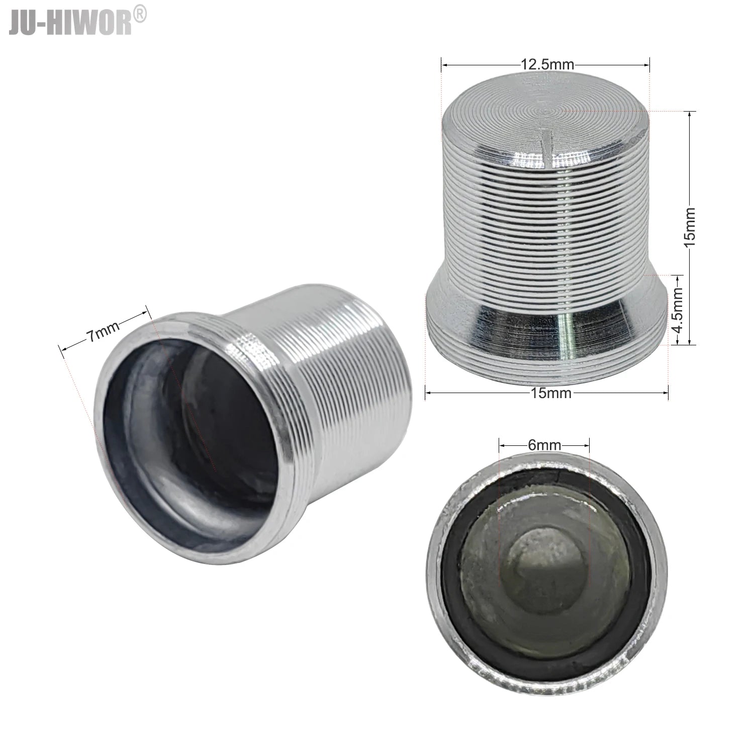 2pcs Tone Top 6mm Shaft Guitar Volume Aluminum Knob For Potentiometer Volume Control Rotary Knobs Diameter 13mm 15mm 26mm