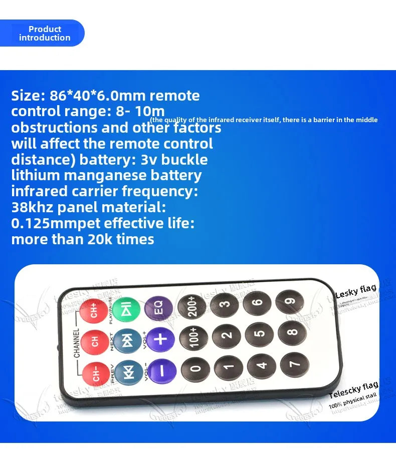 1Set IR Infrared Wireless Transmitter Module Ir Digital 38khz Infrared Receiver Sensor Module with Remote Control for Arduino