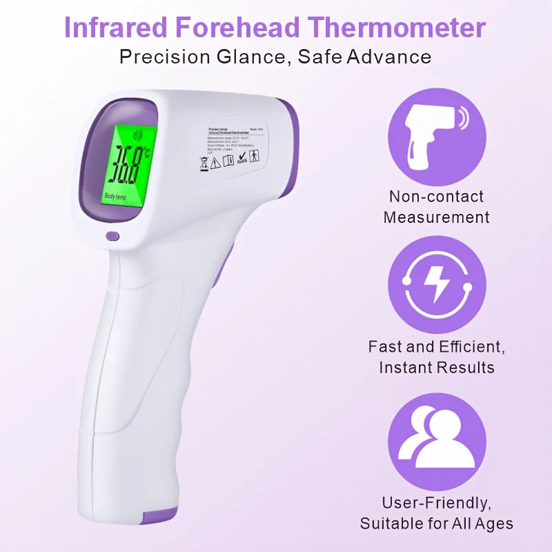 Non-Contact Forehead Thermometer For Adults And Kids, Digital Thermometer With Fever Alarm, 3 Backlit, Fast Accurate Results, Easy For All Ages, Home Essentials