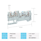 PTIO1.5/S/3 With Ground/LED Module Sensor/Actuator Din Rail Terminal Block Din Rail Electric Connector PTIO 1.5/S/3-PE/LED