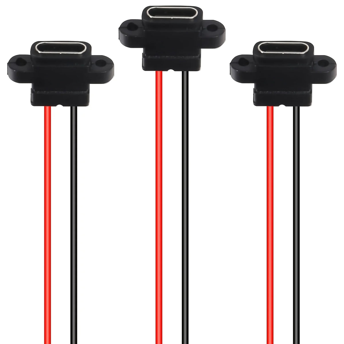 Waterproof USB3.1 Type C Female Panel Mount Socket 2Pin 3A High Current Fast Charging Welding Connector with Rubber O Ring Seal