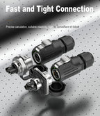 EW-LP16 IP68 Waterproof 20A 600V AC 2Pin 3Pin Crimping Quick Connection Power Aviation Connector Male Plug Female Socket Panel
