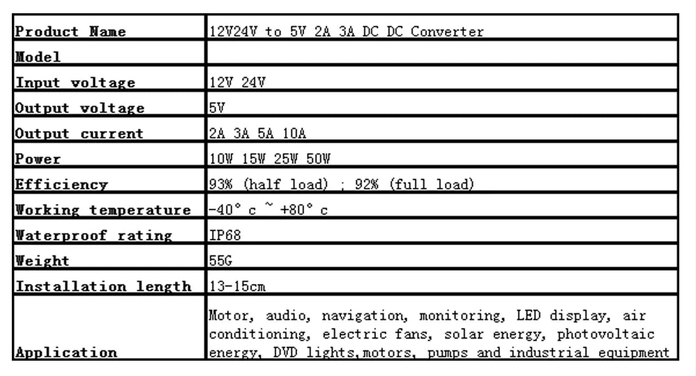 12V 24V to 5V 3A-10A Step Down DC Converter Regulator 24V12 V Buck to 5 V 12 Volt to 5 Volt LED Power Supply for Cars