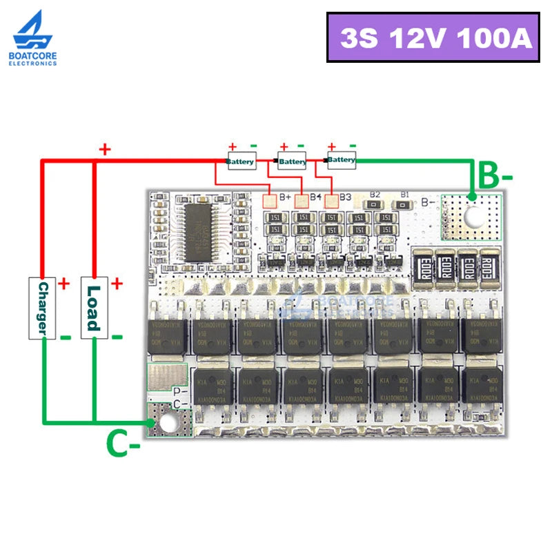 1/3/5PCS 3S 4S 5S BMS 100A Lithium Battery Protection Board Li-ion LiPo 12.6V 16.8V 21V Balance Charging Module