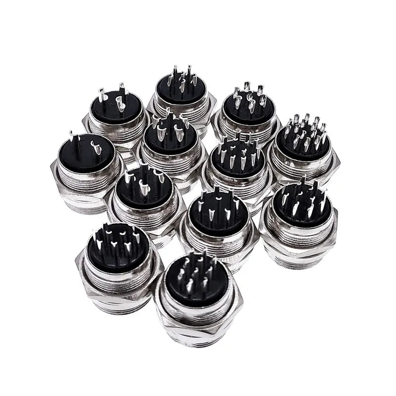 GX20 Metal Aviation Connector 2 3 4 5 6 7 8 9 10 12 14 15 Pin Male Female Plug Socket Panel Mount Flange Circular Cable Joint