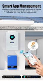 ANENJI Split Phase 12KW 48V Hybrid Solar Inverter Parallel Inverter Pure Sine 120V 220V On Grid MPPT 200A Solar Charger PV 500V