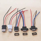 1/2/5PCS Type-C Male 2Pin Wired Connector Power Bank Dedicated 4Pin Waterproof Female Socket With Solder Wire For Electronics