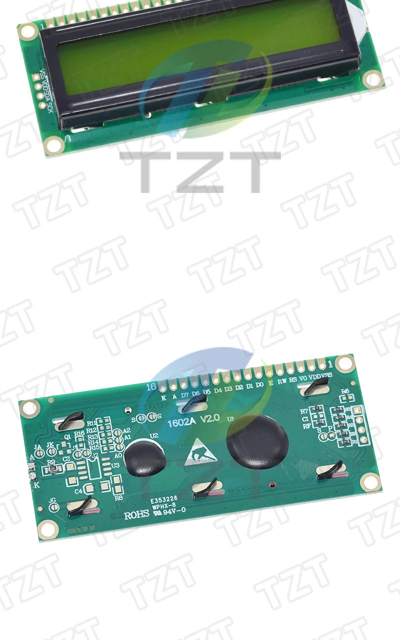 DIYTZT 1/3PCS LCD1602 1602 module Blue green screen 16x2 Character LCD Display Module HD44780 Controller blue blacklight