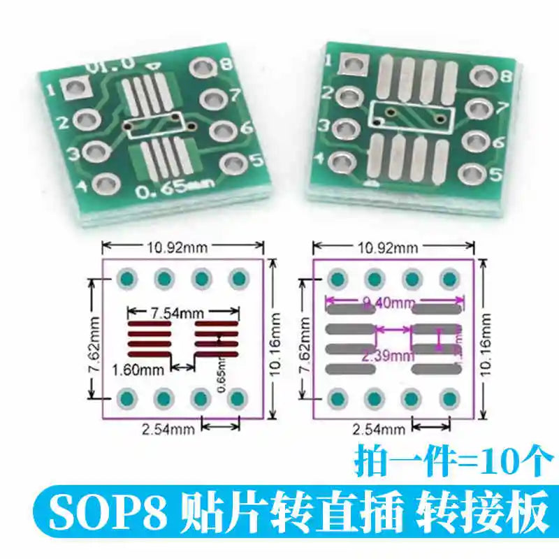 10-100PCS Javino PCB Board Kit SMD Turn To DIP Adapter Converter Plate SOP MSOP SSOP TSSOP SOT23 8 10 14 16 20 28 SMT To DIP