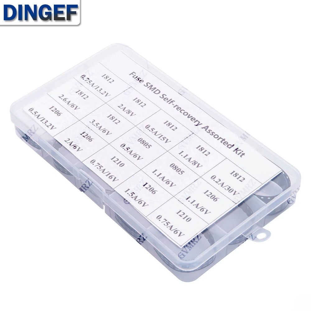 300Pcs 15Values*20PCS 1206 0805 1210 1812 SMD Resettable Fuse kit 0.7A 0.5A 0.2A 2A 1.1A 2.6A 3.5A PPTC PolySwitch Self-Recovery