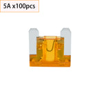 100pcs Auto Car Micro Fuses Blade Type Low Profile Mini Blade Fuse 2A 3A 5A 7.5A 10A 15A 20A 25A 30A 35A 40Amp For Truck Motor