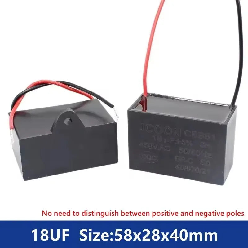 CBB61 450V Start Capacitor 1uf/1.5/1.8/2/2.5/3/4/5/6/7/8UF/10/12/15/18/20 UF Fan Ceiling Exhaust Motor Run Capacitor CBB