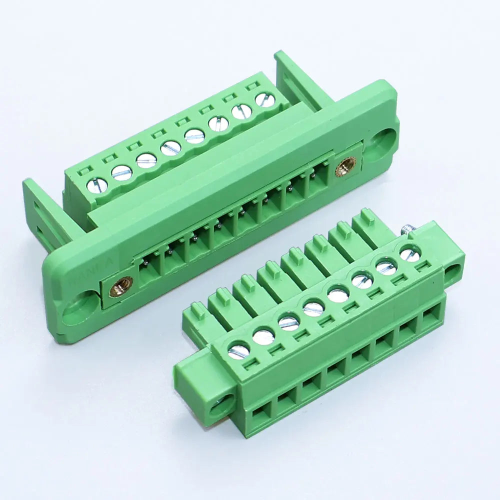 1Set Pitch 3.81mm 2P/3P/4P/5P/6P/7P/8P/9P/10P/12P/16P Pluggable Terminal Block Connector Wall Through Non Welding Plug 15EDGWC
