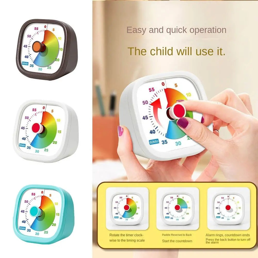Visualization Movement Visual Timer Time Management Silent Countdown Clock with Stand Sweep Second Kitchen Cooking Timer Home