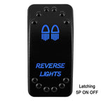 Waterproof Rocker Switch with Blue LED | 12V/24V Latching & Momentary (SPST/ DPDT) | for Marine, UTV, ATV, RZR, Automotive