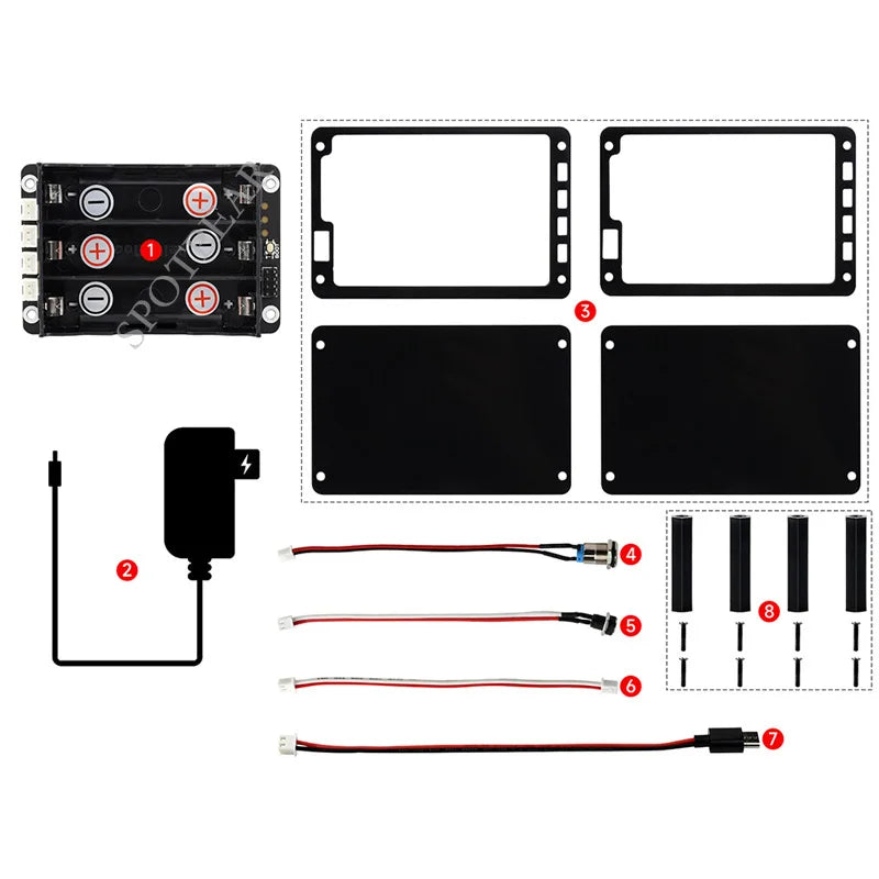 Raspberry Pi 5 UPS 5V5A Power Supply Expansion Board I2C Uninterruptible Power Module Also Anti-reverse connection For Pi4B